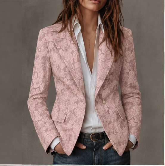 ESTELLE | BLAZER ADERENTE IN JACQUARD DI CASHMERE