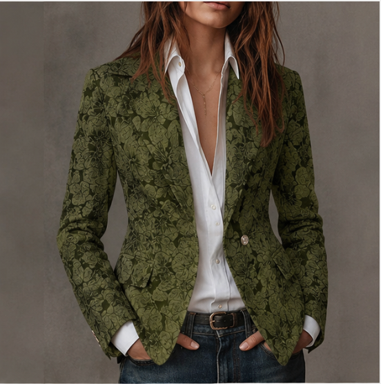 ESTELLE | BLAZER ADERENTE IN JACQUARD DI CASHMERE