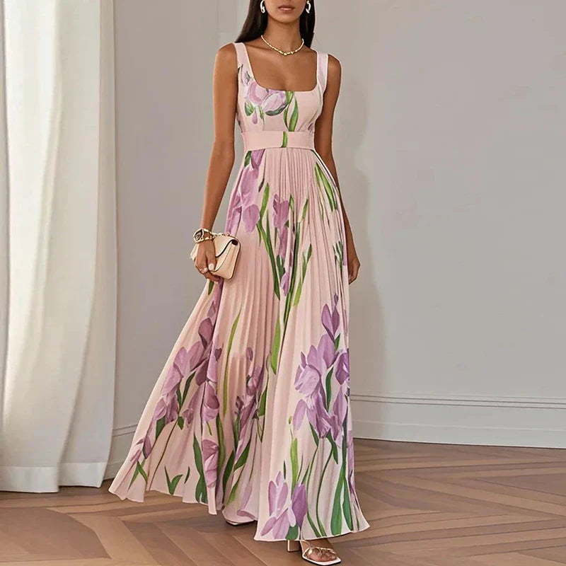 ORIAH | ABITO MAXI A-LINE FLOREALE