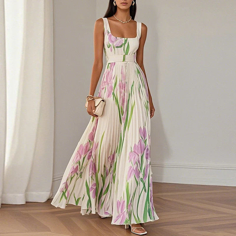 ORIAH | ABITO MAXI A-LINE FLOREALE