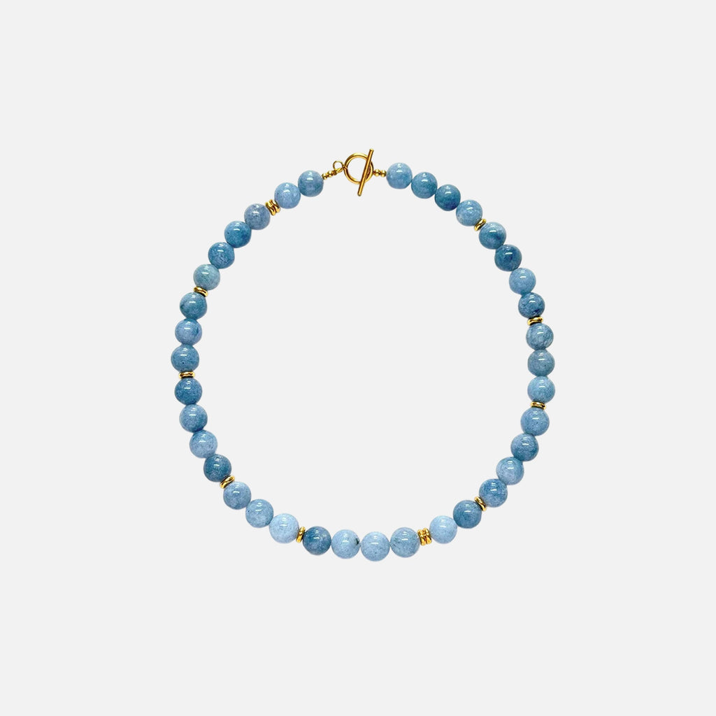 COLLANA GIROCOLLO CON PERLINE E CHIUSURA A PERNO