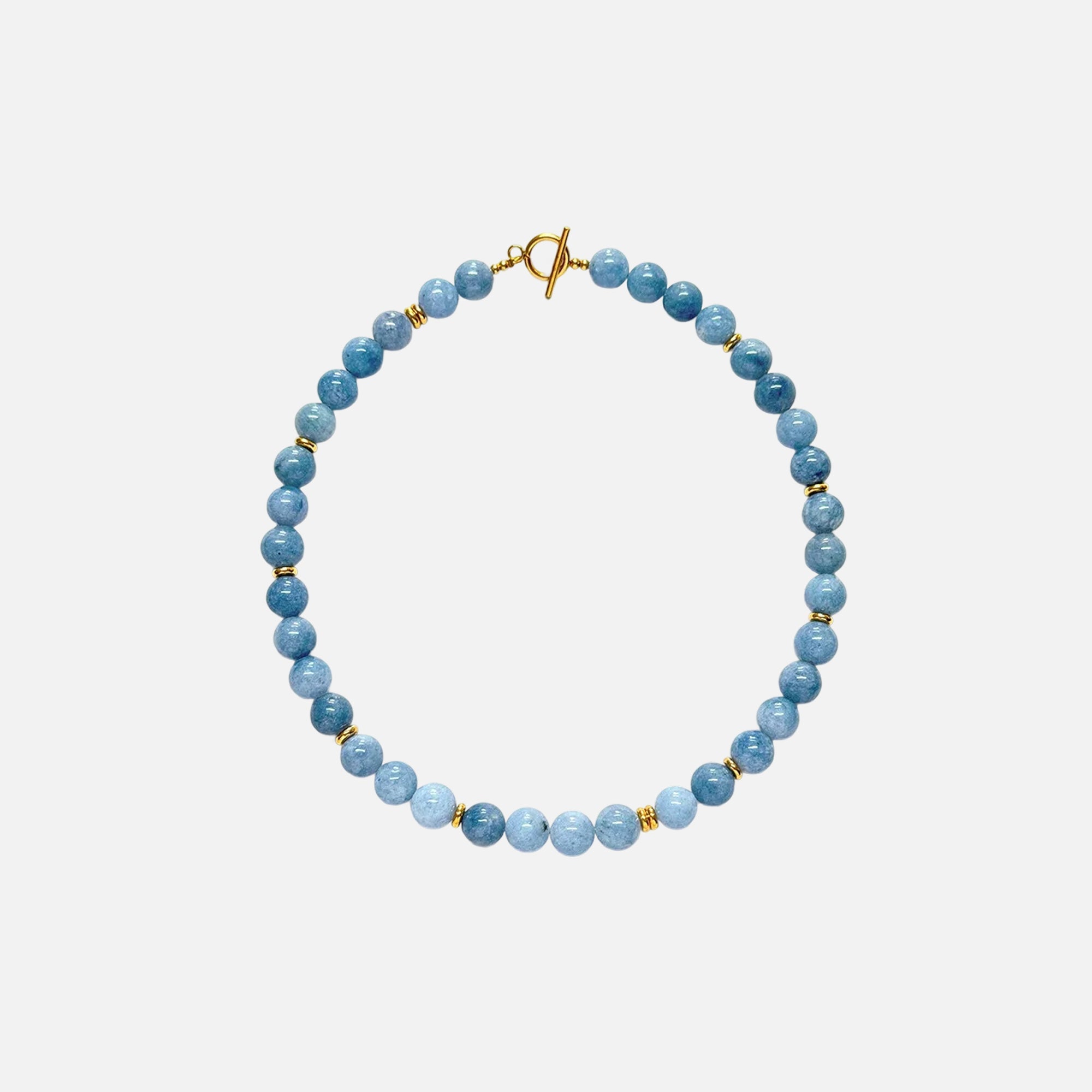 COLLANA GIROCOLLO CON PERLINE E CHIUSURA A PERNO