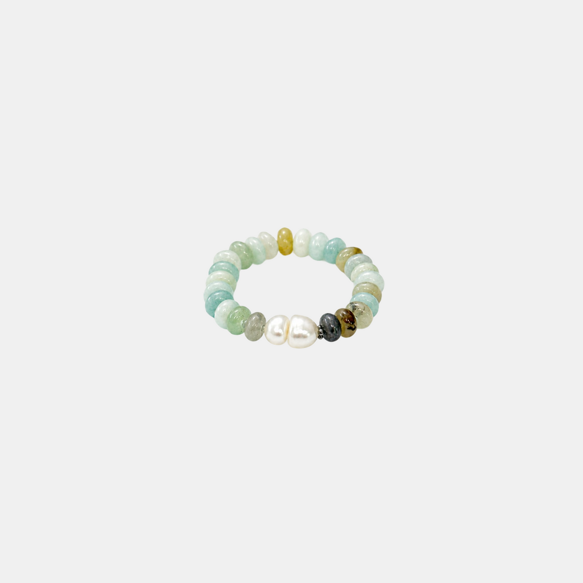 ANELLO CON PERLINE TURCHESI E PERLA
