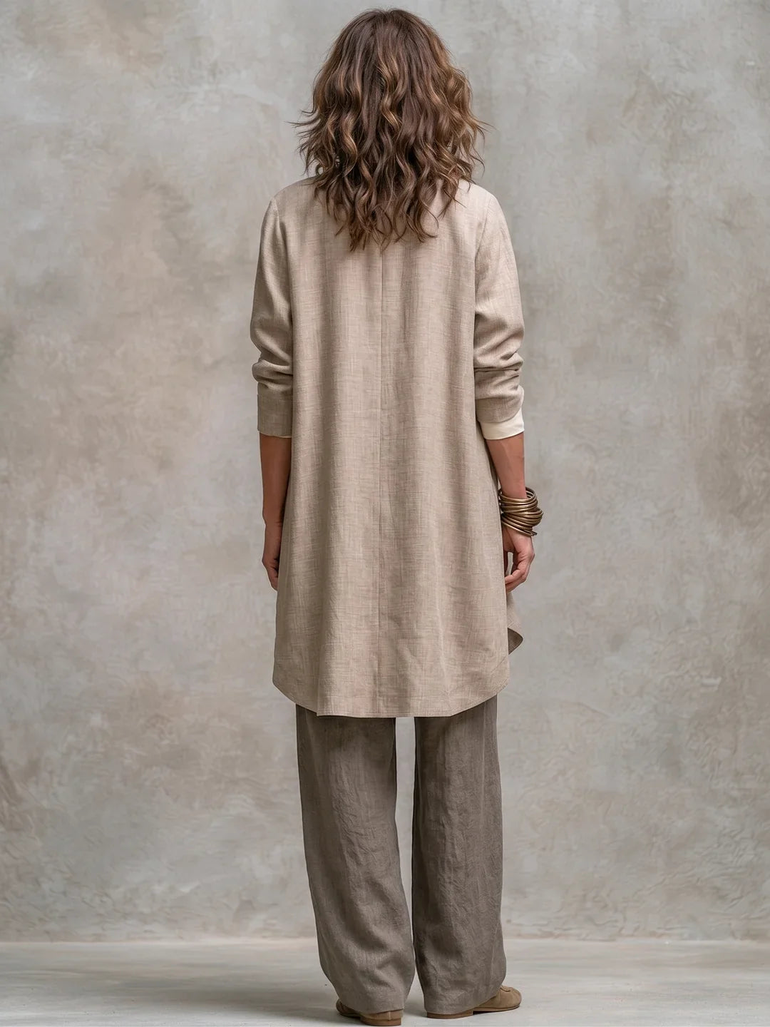 COSTANZA | SET DA TRE PEZZI CON PANTALONI PALAZZO