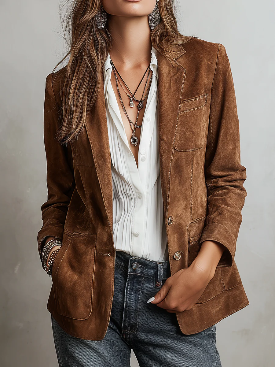 MARCELLE | BLAZER VINTAGE MARRONE