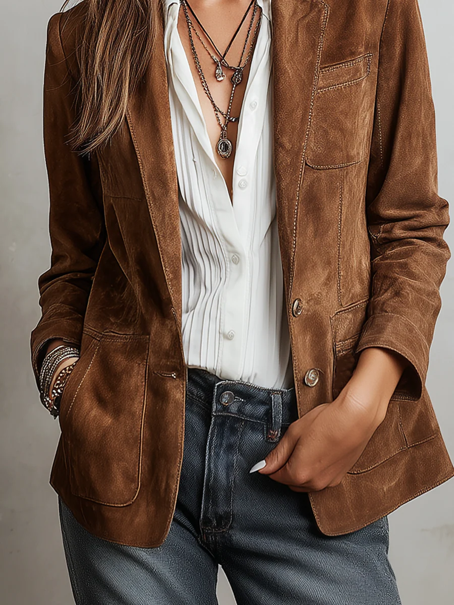 MARCELLE | BLAZER VINTAGE MARRONE