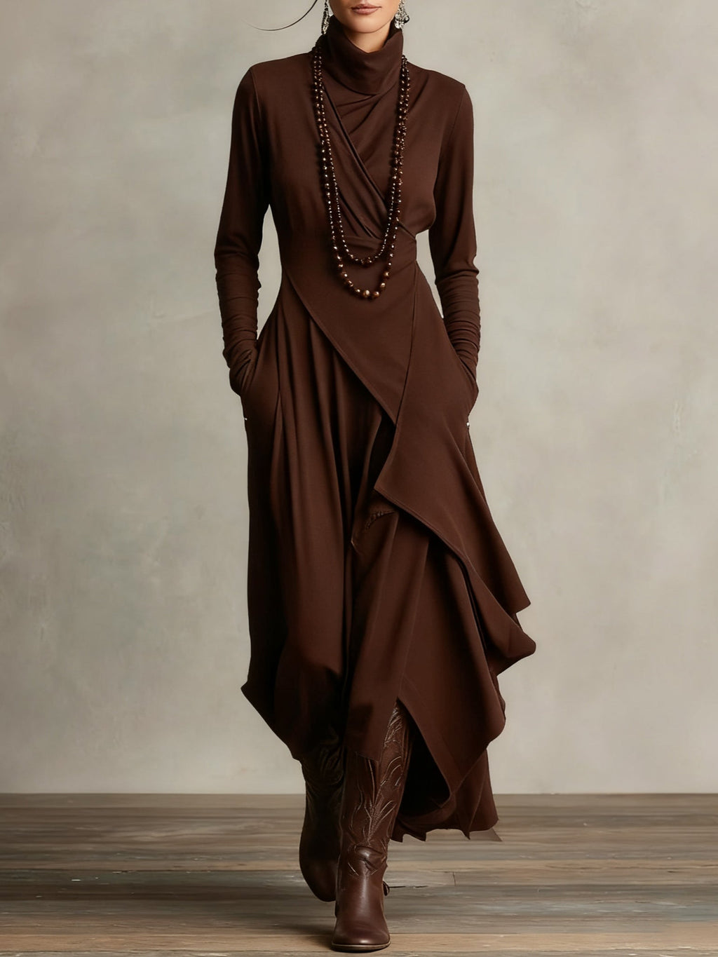 ARIELLE | ABITO CAMICIA VINTAGE ASIMMETRICO