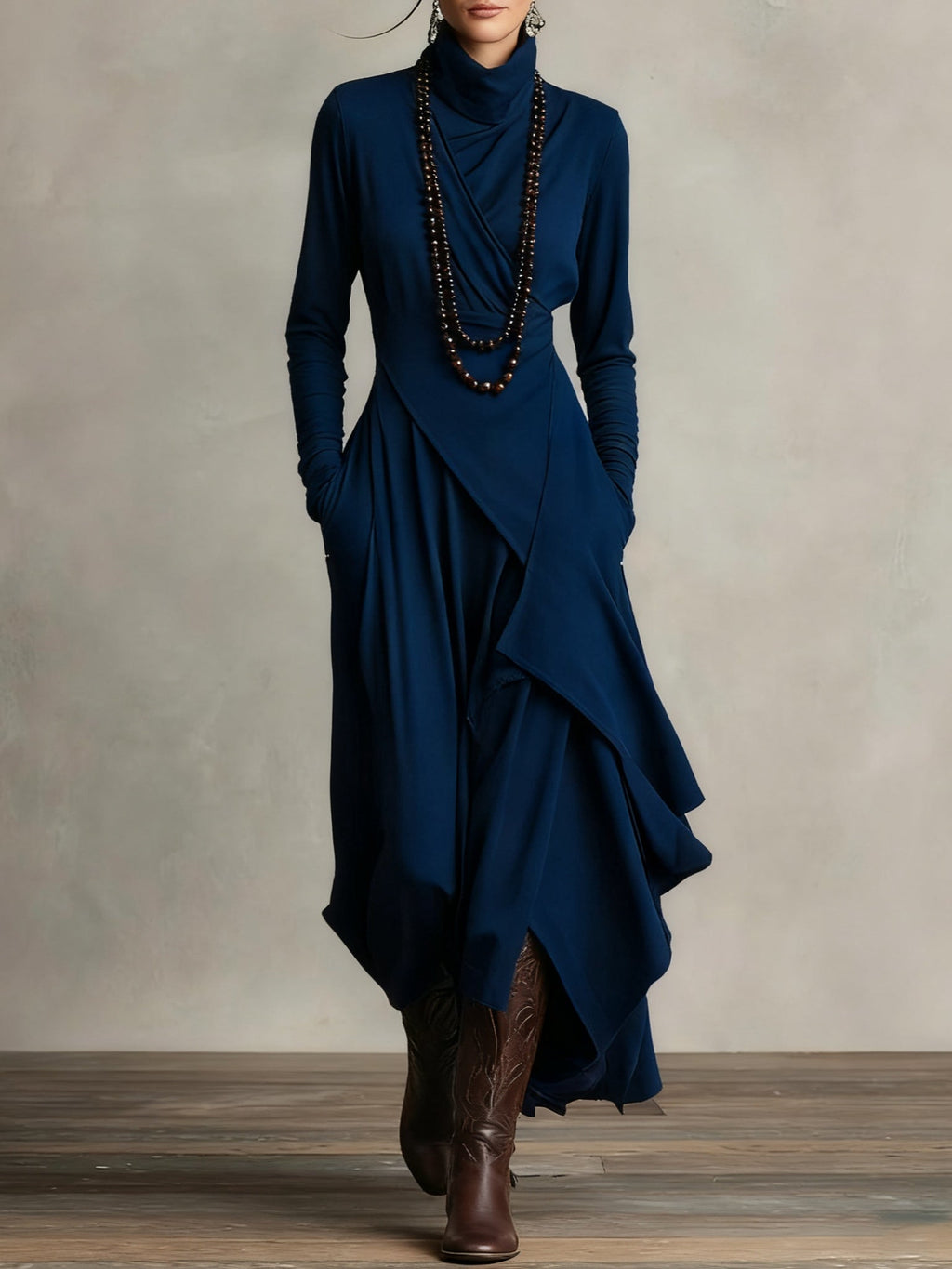 ARIELLE | ABITO CAMICIA VINTAGE ASIMMETRICO