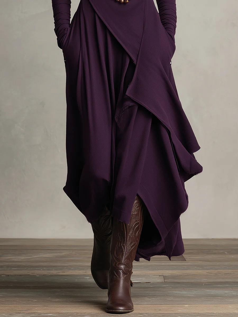 ARIELLE | ABITO CAMICIA VINTAGE ASIMMETRICO