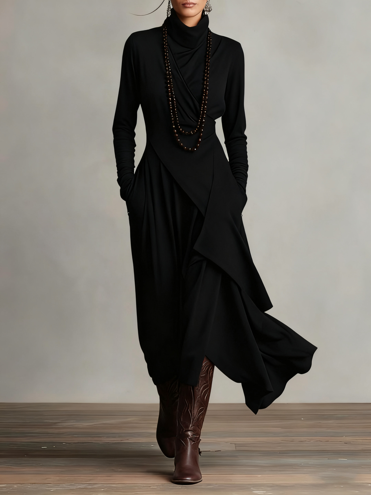 ARIELLE | ABITO CAMICIA VINTAGE ASIMMETRICO