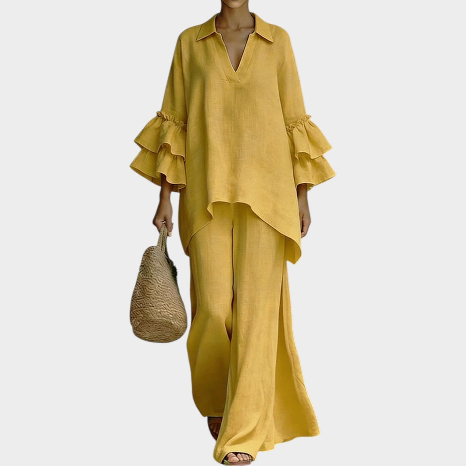 LEIRE | ELEGANTE COMPLETO COMPOSTO DA TOP E PANTALONI