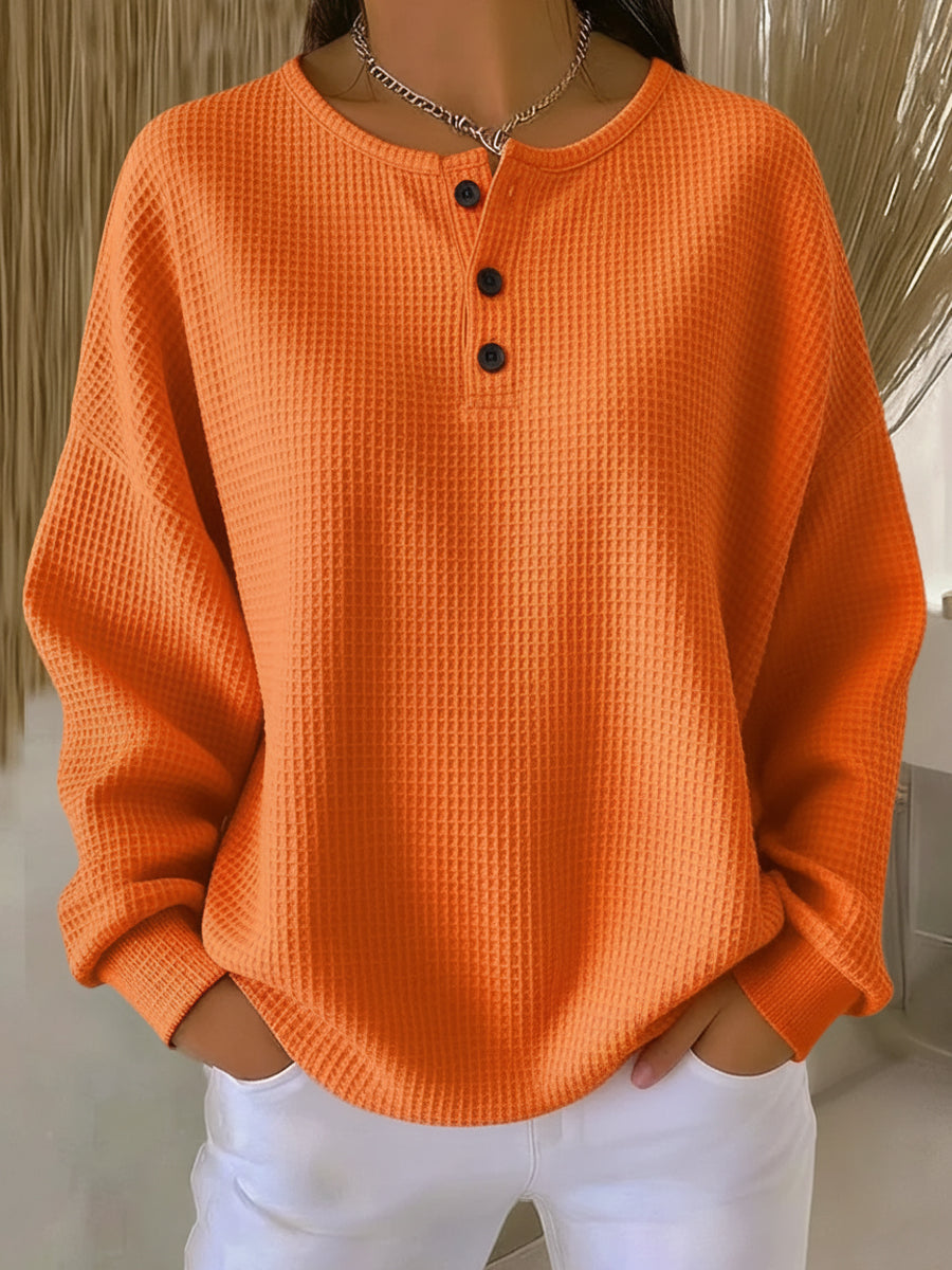 MILAGROS | FELPA HENLEY GOFFRATA