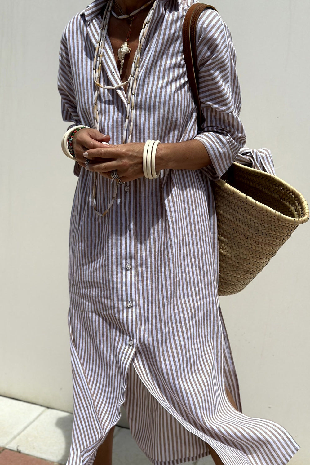 SOPHIA | VESTITO CHEMISIER A RIGHE SENZA TEMPO CON COMFORT ELEGANTE