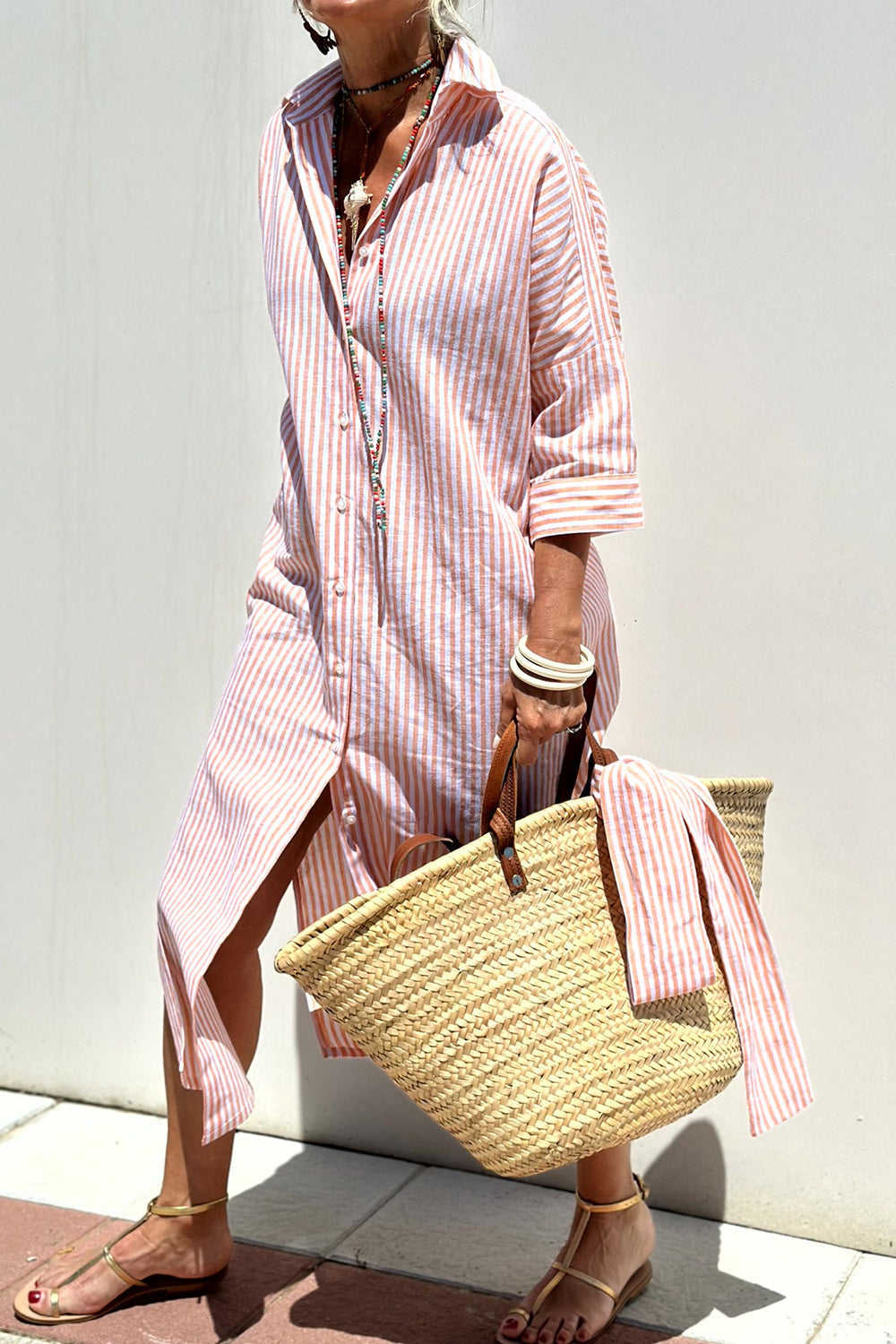 SOPHIA | VESTITO CHEMISIER A RIGHE SENZA TEMPO CON COMFORT ELEGANTE