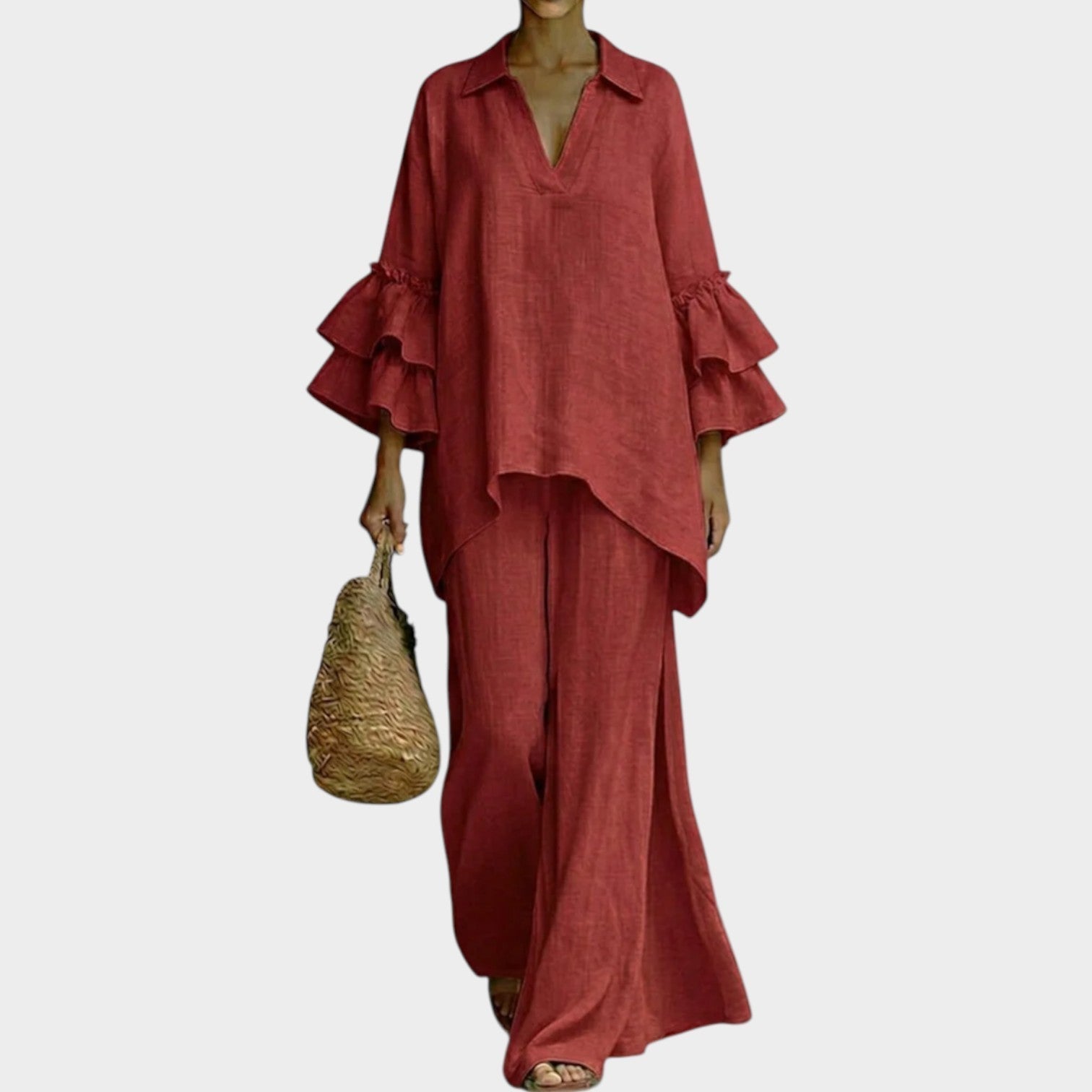 LEIRE | ELEGANTE COMPLETO COMPOSTO DA TOP E PANTALONI