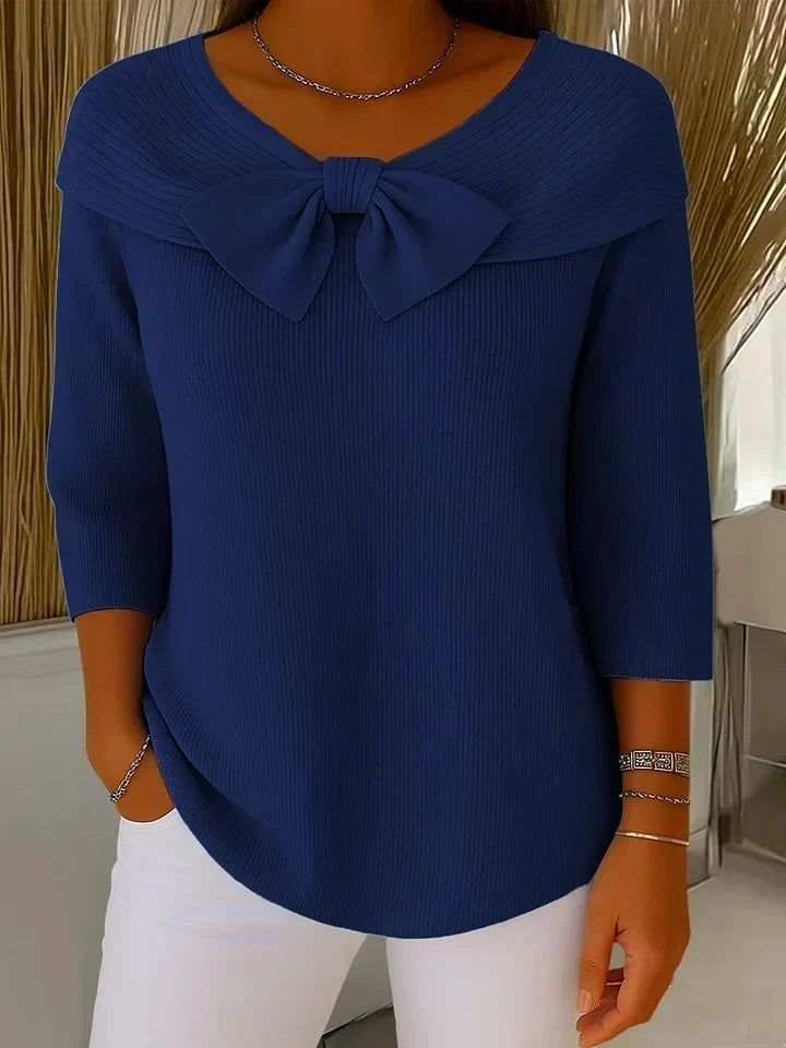 TRINIDAD | MAGLIONE CON FIOCCO E COLLO ROTONDO