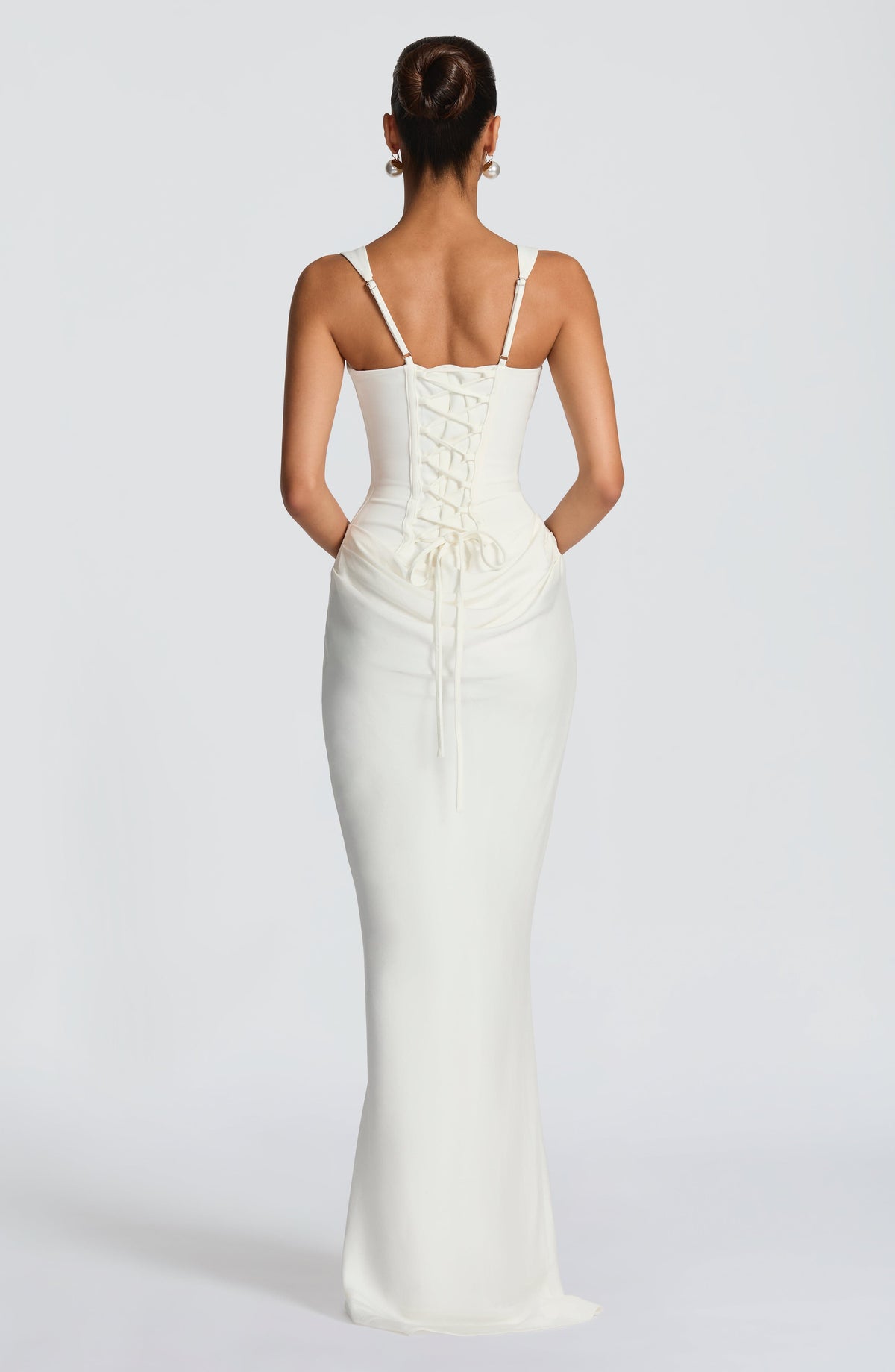 ÉLÉONORE | ABITO MAXI CON SCOLLO QUADRATO