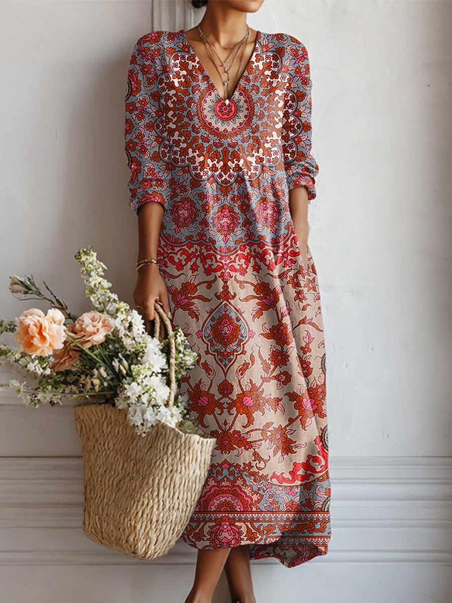 GABRIELLE | ABITO LUNGO CON MEDAGLIONE VINTAGE