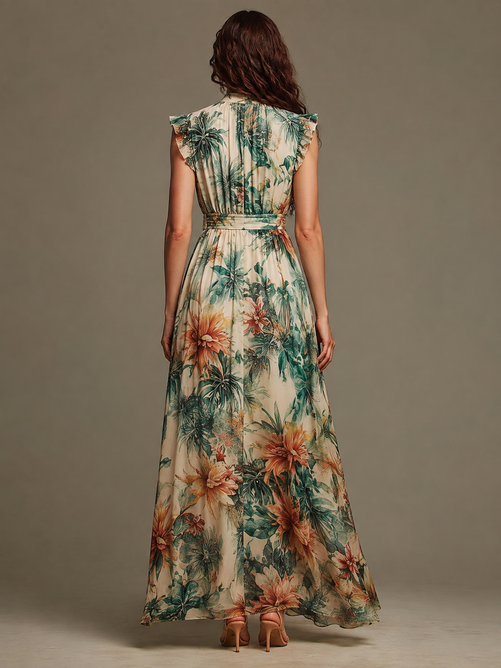 GRACE | CHIFFON TROPICALE DIPINTO