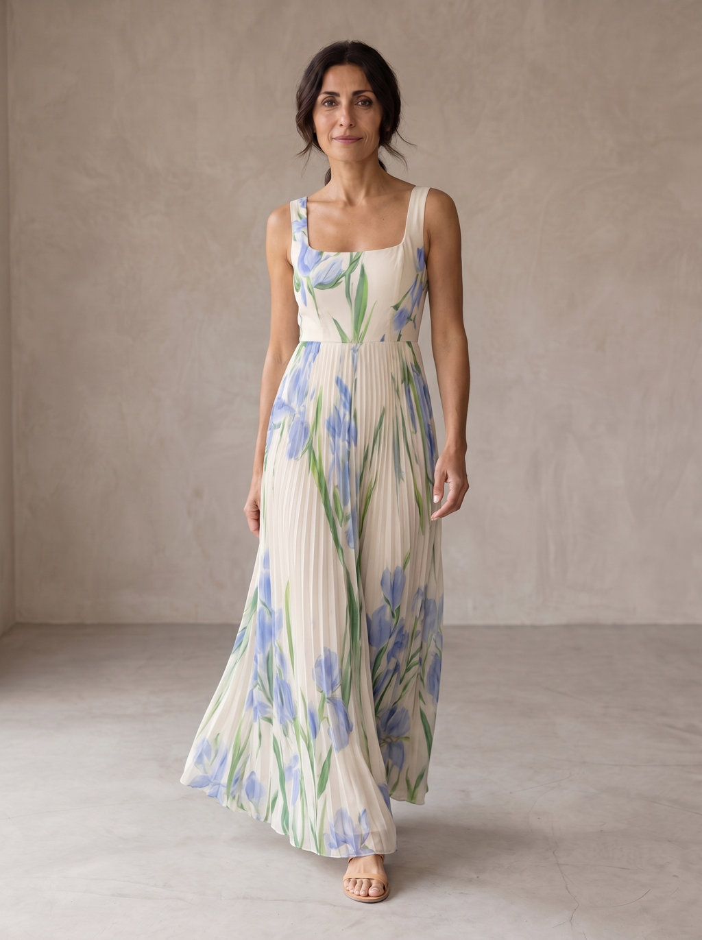 ORIAH | ABITO MAXI A-LINE FLOREALE