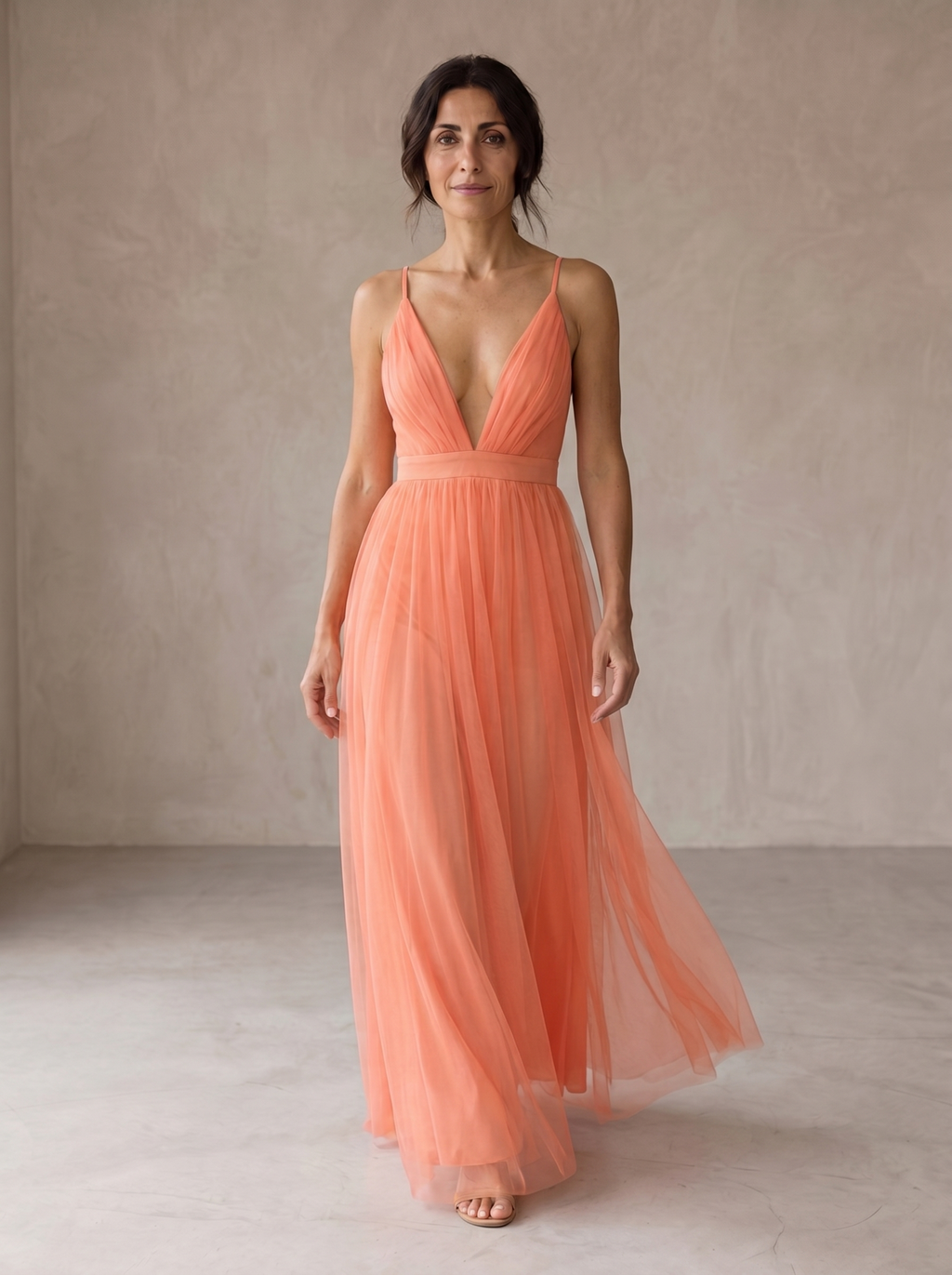 GINEVRA | MAXI ABITO LUCE CORALLO