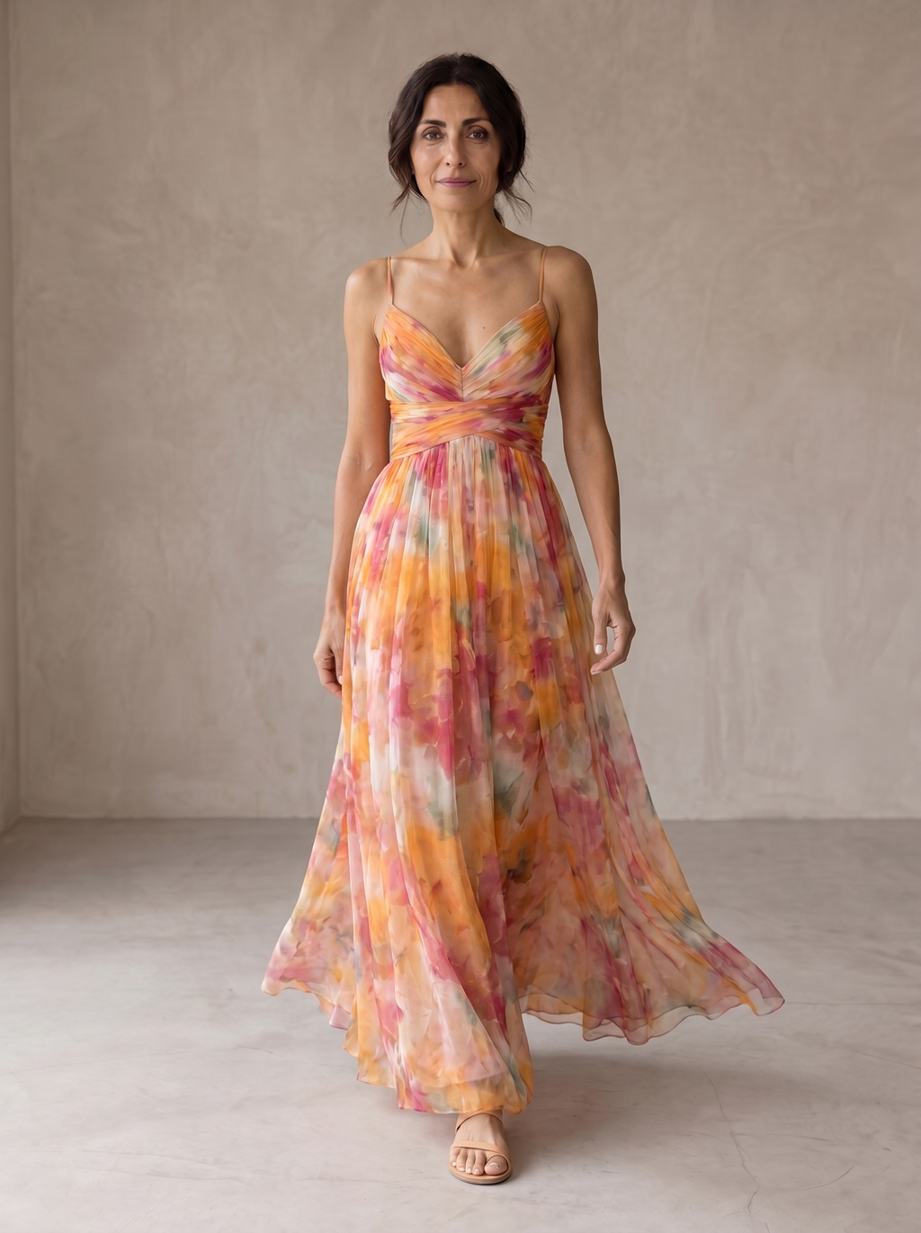 GISELLE | INCANTEVOLE MAXI-ABITO CON STAMPA FLOREALE
