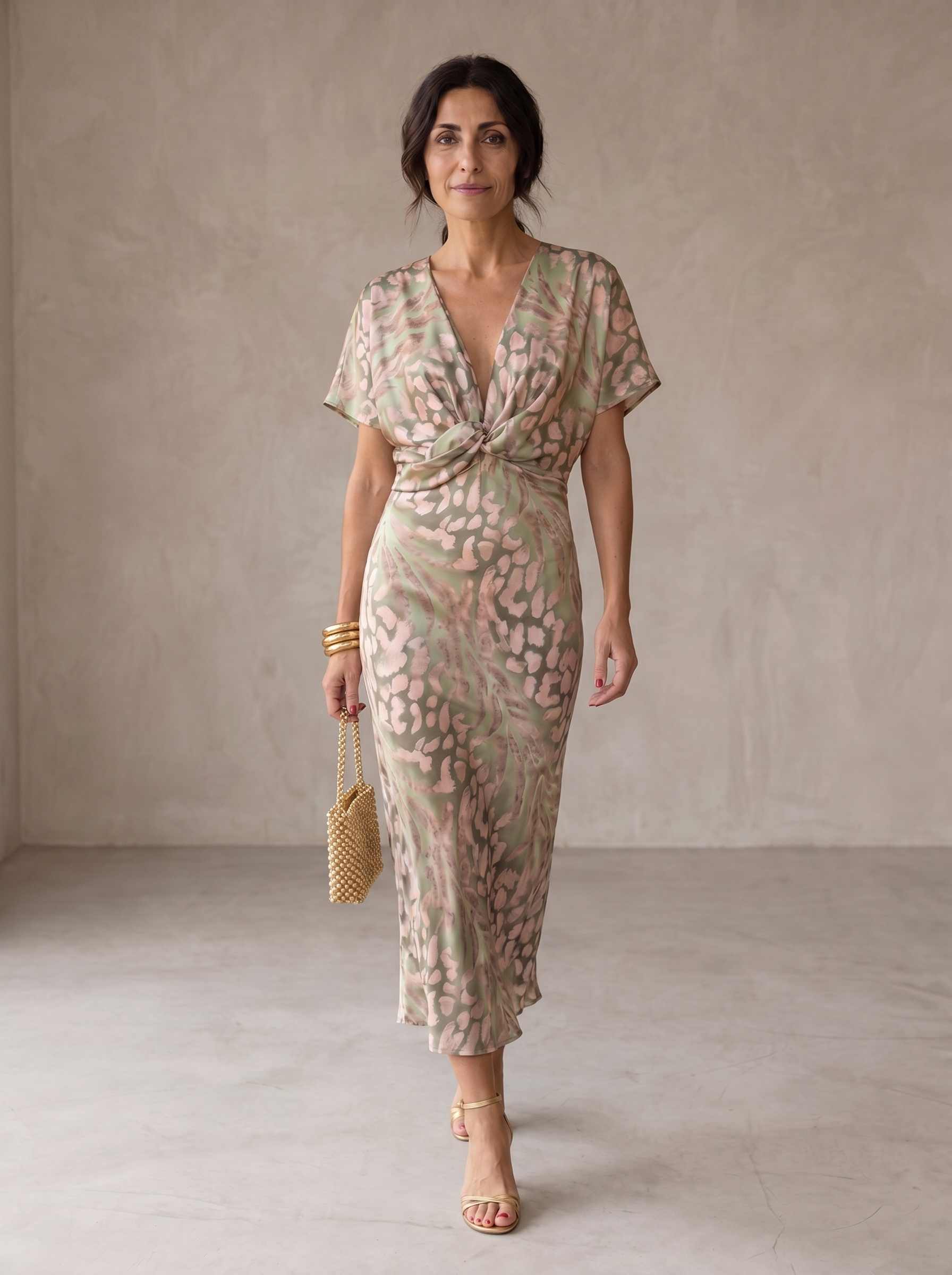 ANTONELLA | VESTITO ELEGANTE IN TESSUTO LEGGERO E FLUIDO