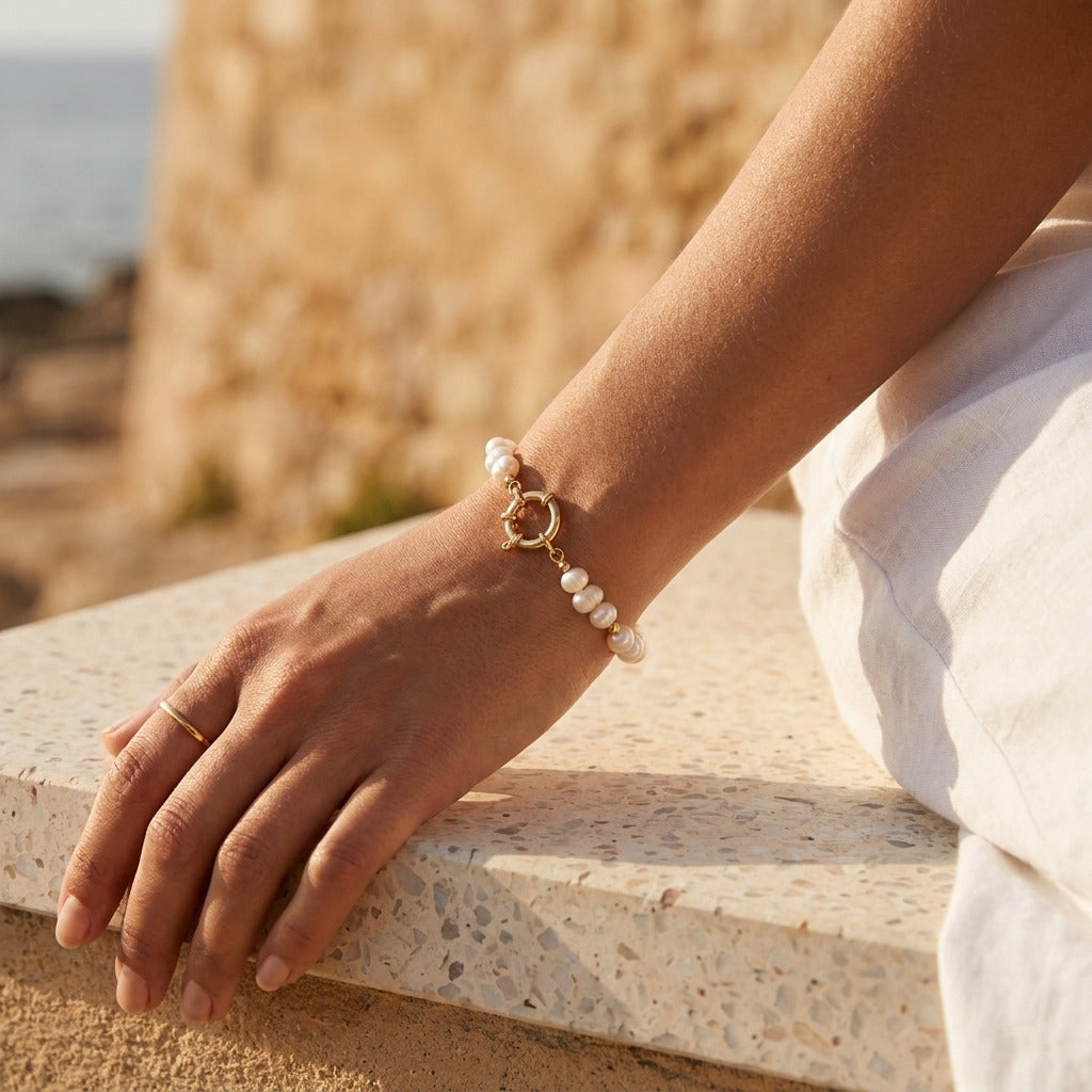 BRACCIALE DI PERLE COSTIERE