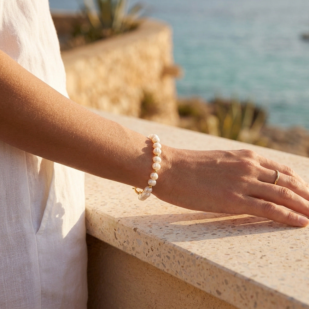 BRACCIALE DI PERLE COSTIERE