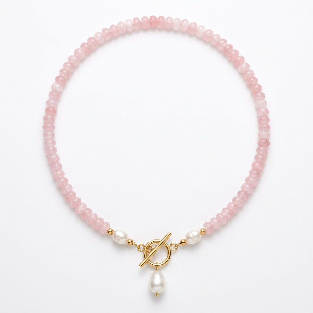 COLLANA DI PERLE ROSA