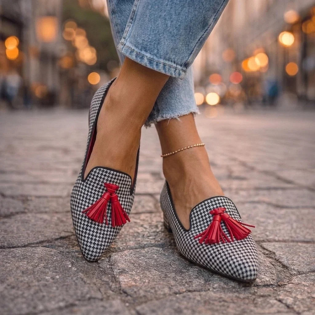 LIVIA | BALLERINE A PUNTA CON STAMPA LEOPARDATA