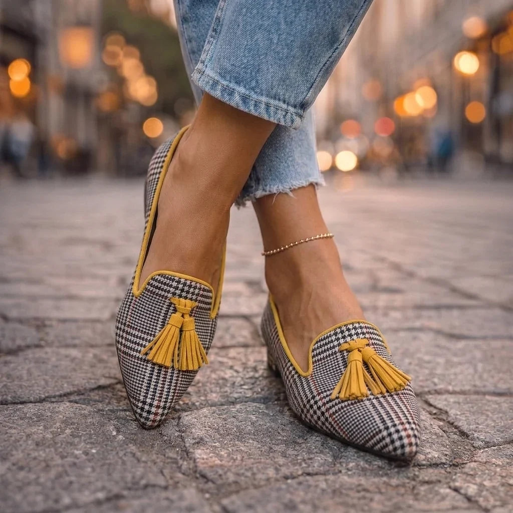LIVIA | BALLERINE A PUNTA CON STAMPA LEOPARDATA