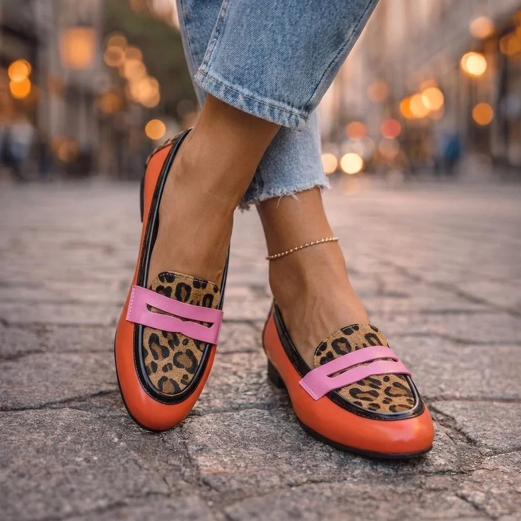 ROSALIA | MOCASSINI CON STAMPA LEOPARDATA