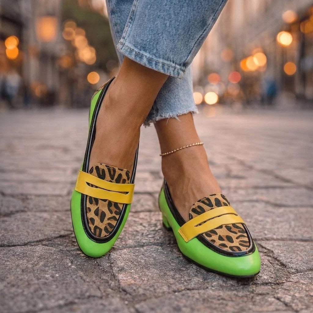 ROSALIA | MOCASSINI CON STAMPA LEOPARDATA