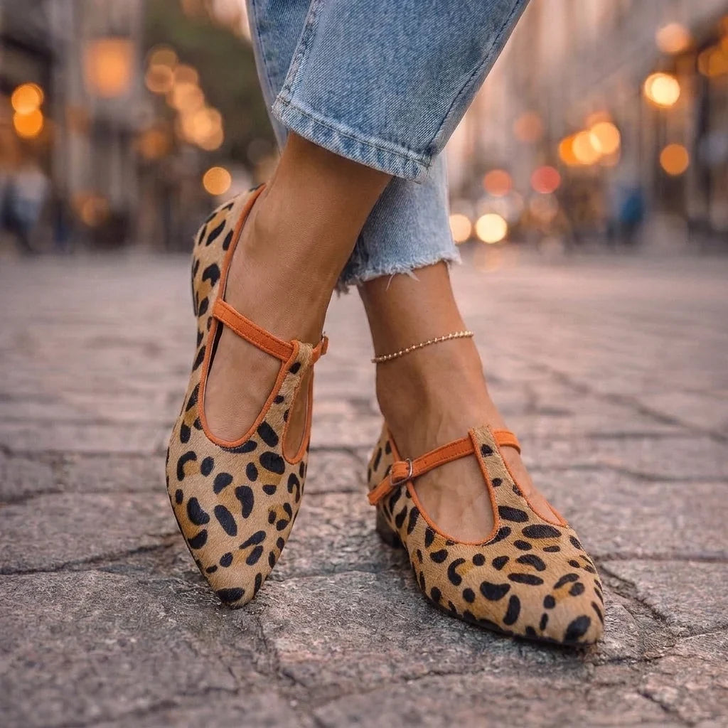 CELESTE | BALLERINE A PUNTA CON DOPPIA FIBBIA