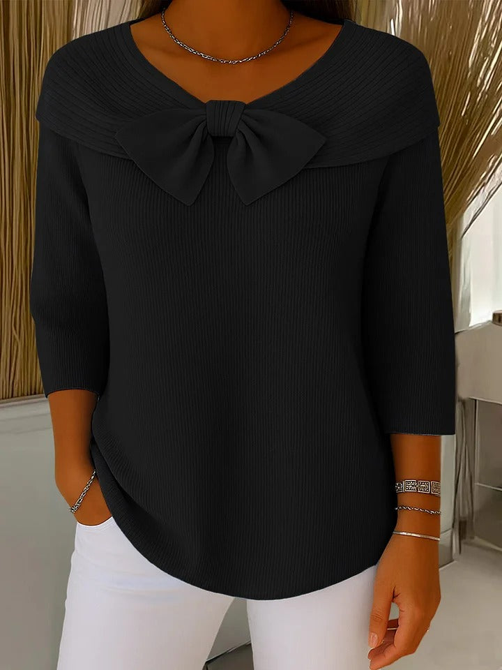 TRINIDAD | MAGLIONE CON FIOCCO E COLLO ROTONDO