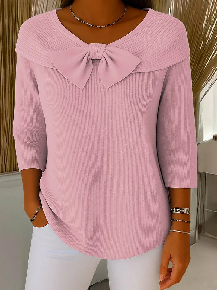 TRINIDAD | MAGLIONE CON FIOCCO E COLLO ROTONDO
