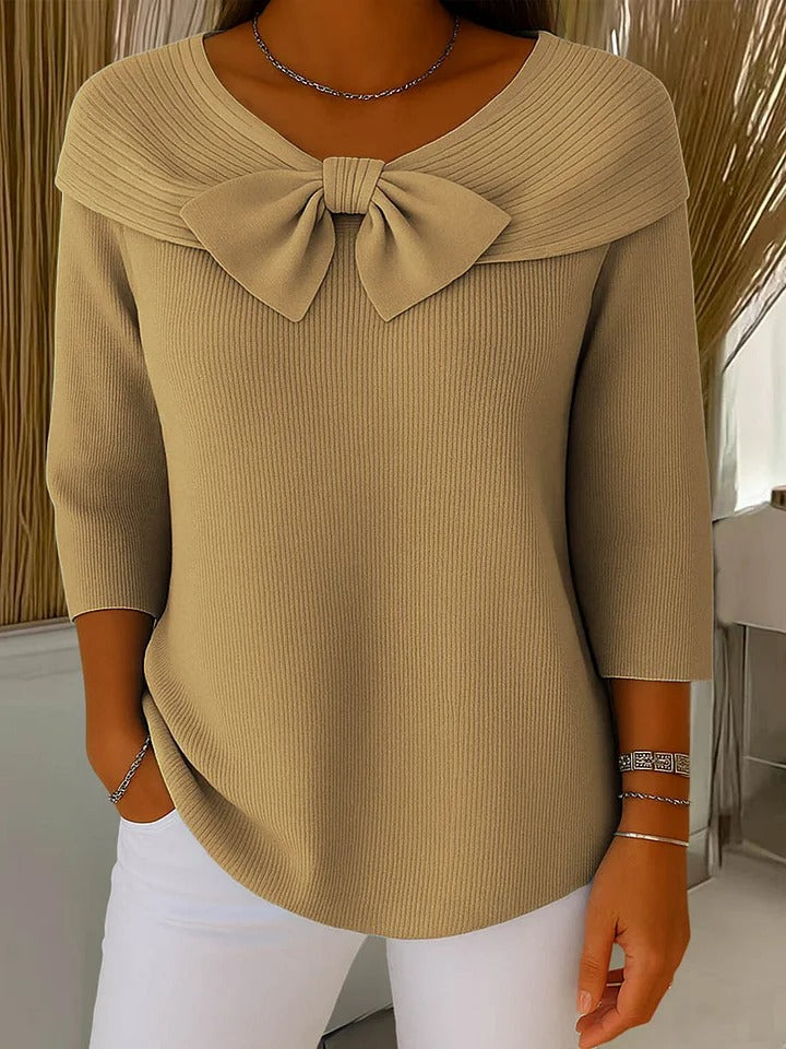 TRINIDAD | MAGLIONE CON FIOCCO E COLLO ROTONDO