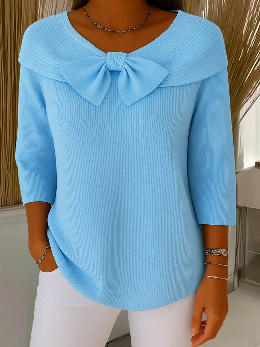 TRINIDAD | MAGLIONE CON FIOCCO E COLLO ROTONDO