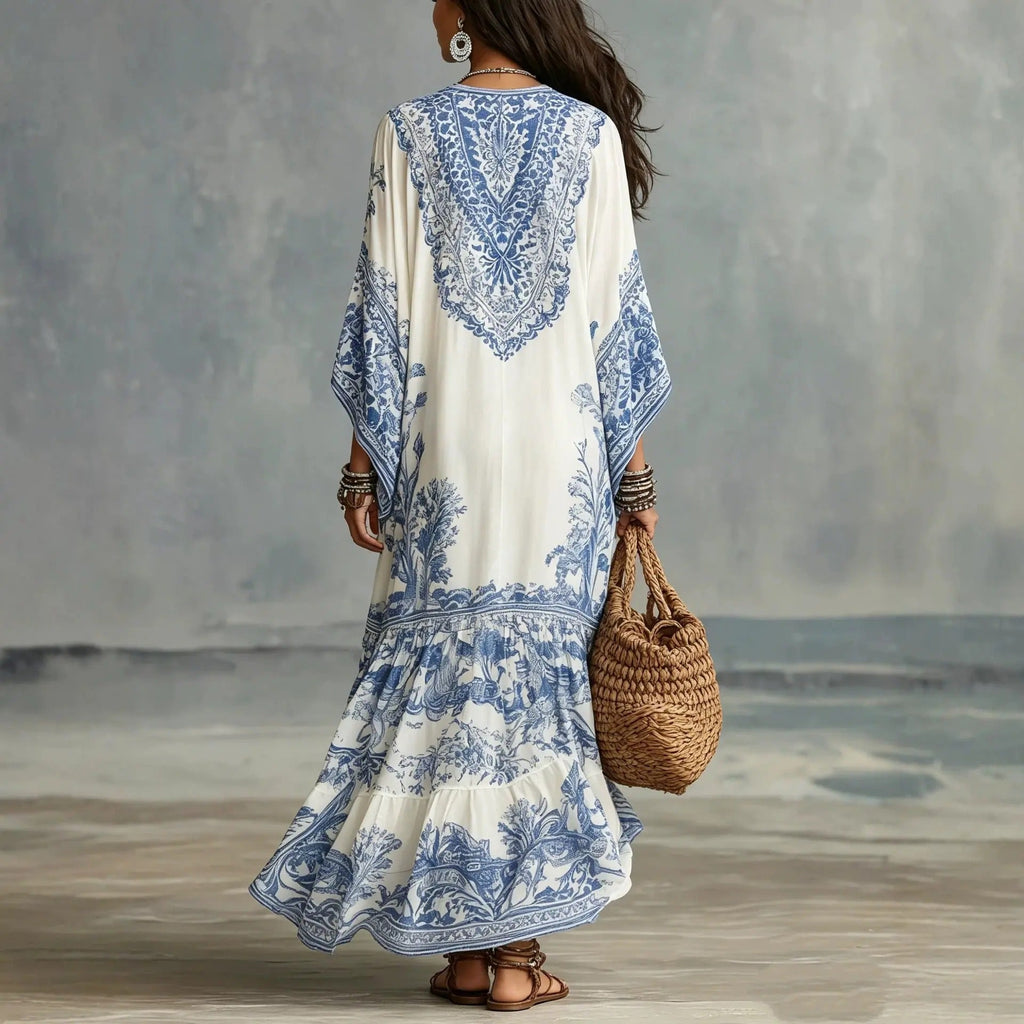 ALBA | VESTITO BOHEMIANO MAXI ETNICO
