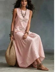 Daniela | Abito Midi Bohemien con Stampa di Libellule