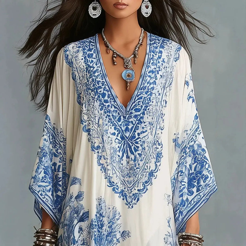 ALBA | VESTITO BOHEMIANO MAXI ETNICO