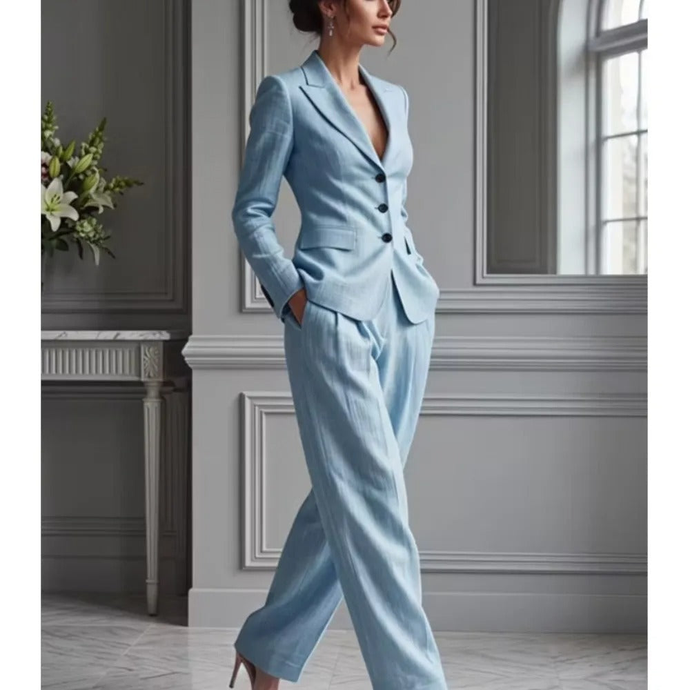 Victoria | completo elegante con blazer aderente e pantaloni larghi